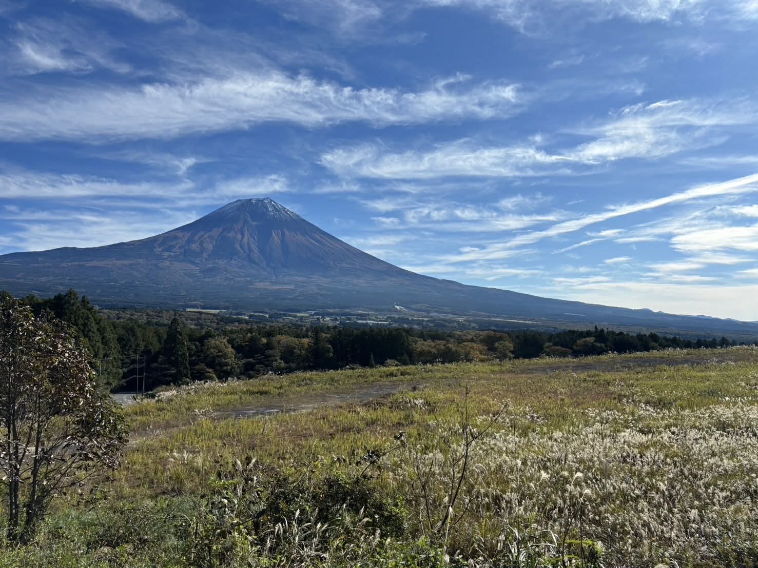Mount Fuji and open land photographed at the Fuji Sky project site