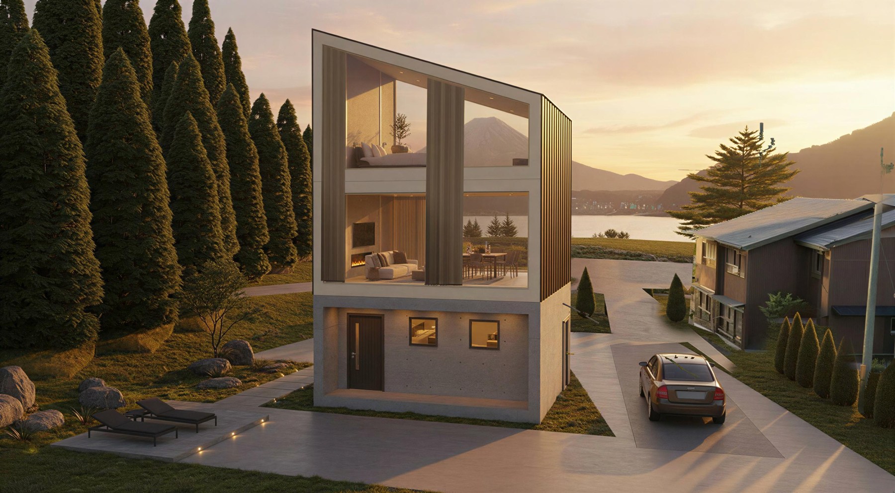 Fuji Lake Rise — Proposed land + residence · Lake Shojiko