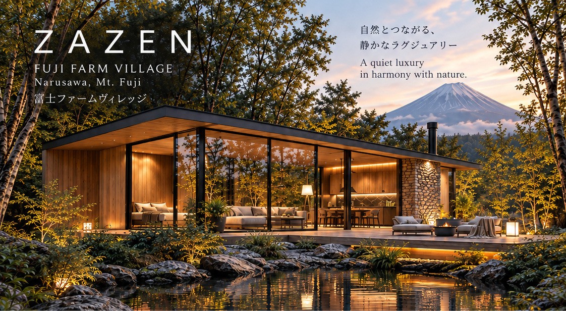 Fuji Farm Village — Villa design concept · Narusawa, Mt. Fuji